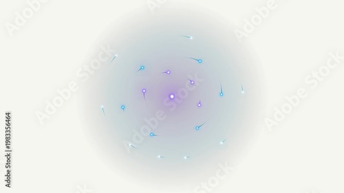 Abstract Atomic Structure Science Concept with Glowing Core