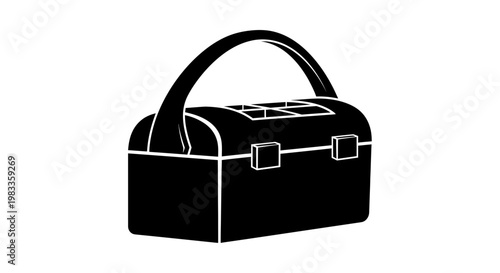 black leather bag isolated