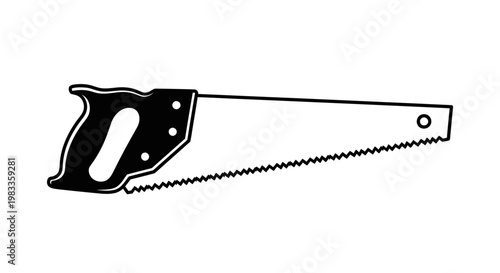 saw isolated on white background