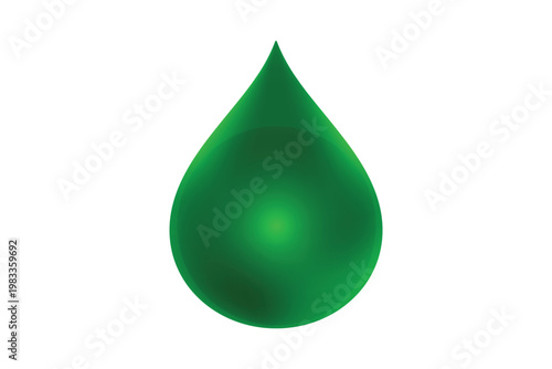 green water droplet isolated on a transparent PNG