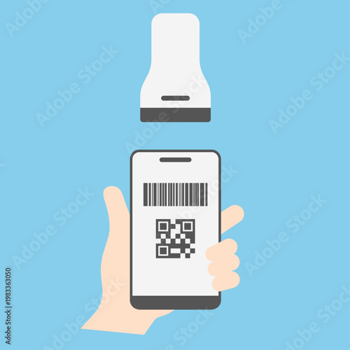 QRコードとバーコードを読み取るスキャンアイコン（フラット） – シンプル操作UIアイコンシリーズ