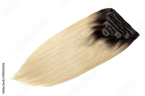 clip in straight brown to blonde ombre human hair extensions