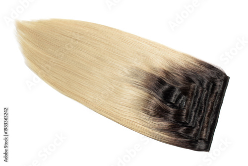 clip in straight brown to blonde ombre human hair extensions