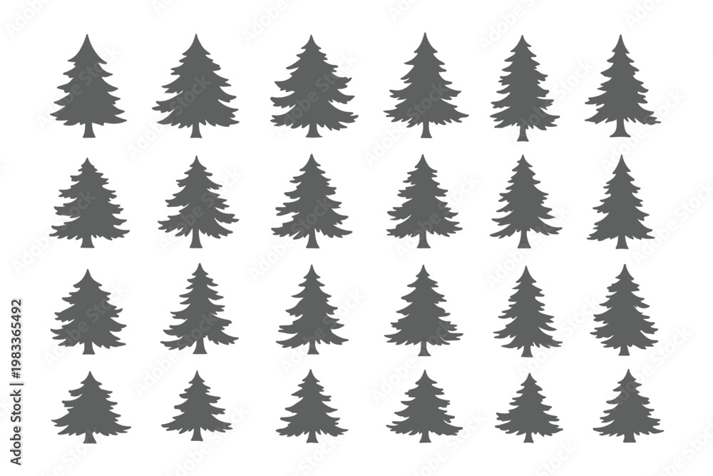 Fototapeta premium chritmas tree silhouettes file eps 10 