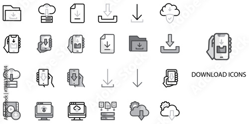 Download simple concept 24 Grew color icons set .Vector illustration.