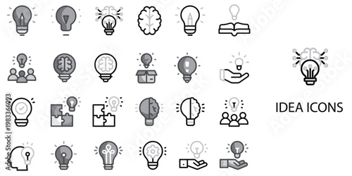 Idea simple concept 24 Grew color icons set .Vector illustration.