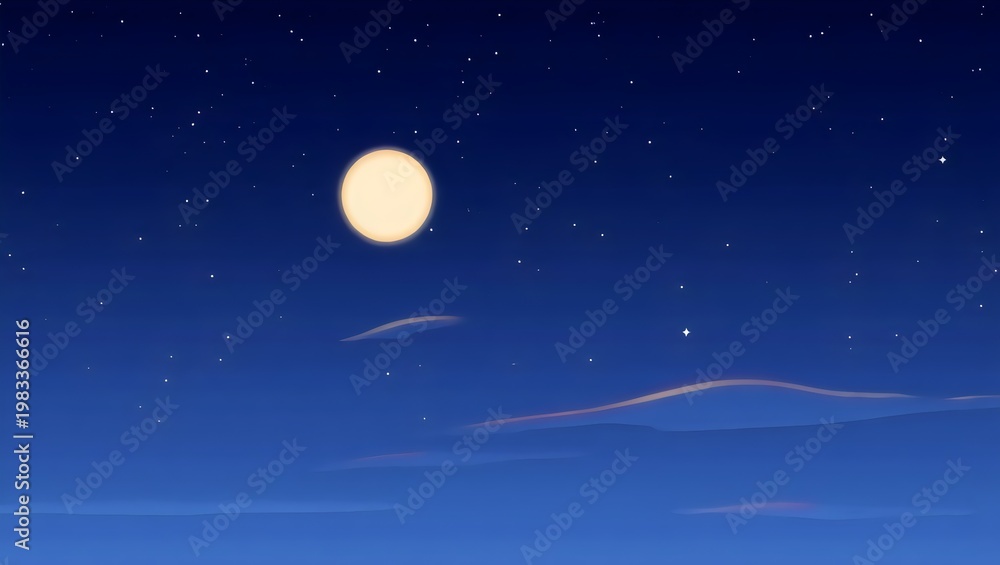 Fototapeta premium moon in starry night sky background