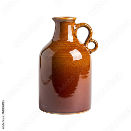 Elegant Brown Ceramic Vase with Modern Design for Home Decor