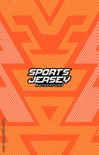 Orange pattern line sports jersey backgound