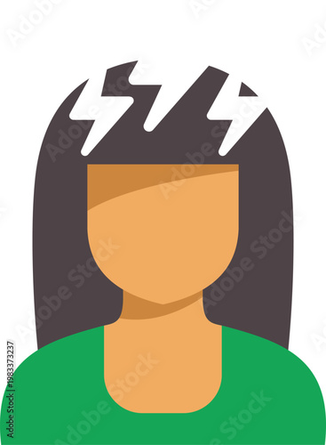 Woman feeling intense pain in her head, representing headache, migraine, and stress symptoms