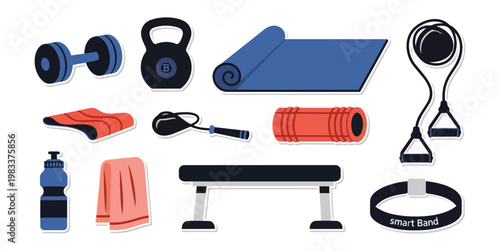 Home relaxation set with decorative elements vector illustration