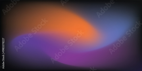 Vibrant Gradient Swirl of Orange Purple and Blue Hues.