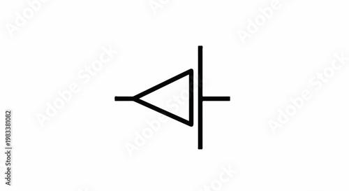 Electronic schematic symbol for a diode