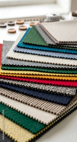 Fabric Swatches in a Variety of Colors and Textures.