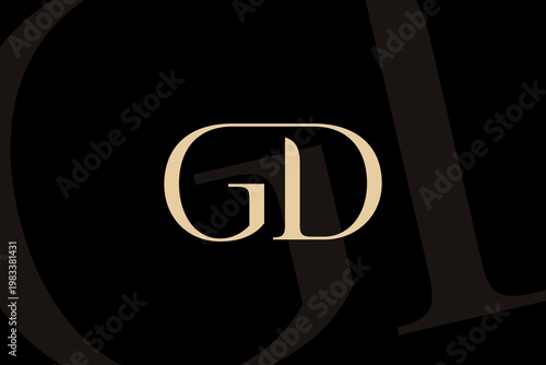 GD or DG letter logo icon design. Classic style luxury initials monogram.