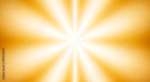 Abstract golden sunburst background with radial light rays, glowing yellow starburst effect, bright energy concept, warm shining flare