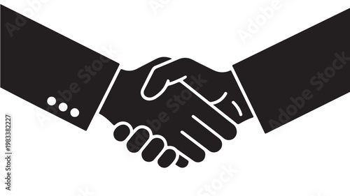Handshake Between Two Business People For Partnership And Agreement Concepts Isolated On White