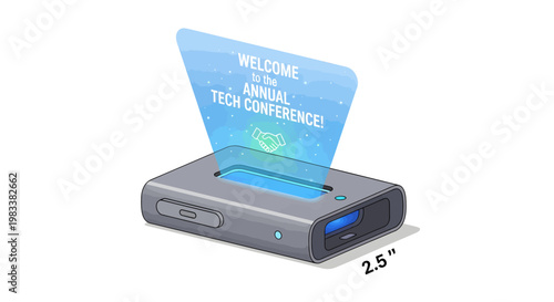 portable bluetooth speaker with blue screen and conference banner