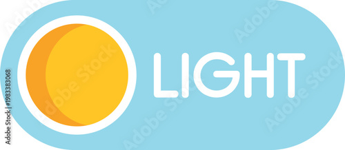 User interface light mode toggle switch showing sun icon