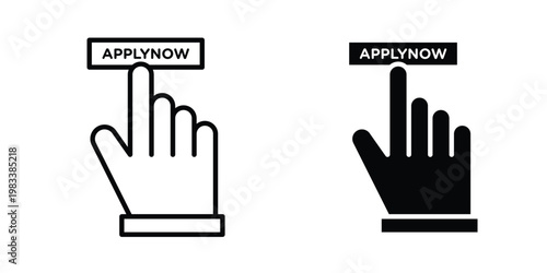 Apply icon vectors set. vector icon for web design