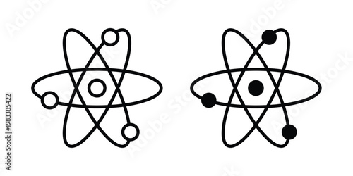Tableau sur toile atom sign vectors set. vector icon for web design