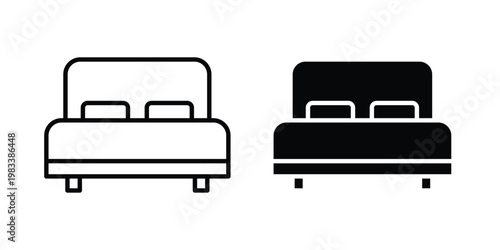 Bed icon vectors set. vector icon for web design