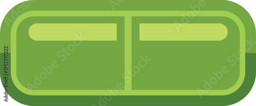 Green capsule icon symbolizing pharmaceutical treatment and wellness