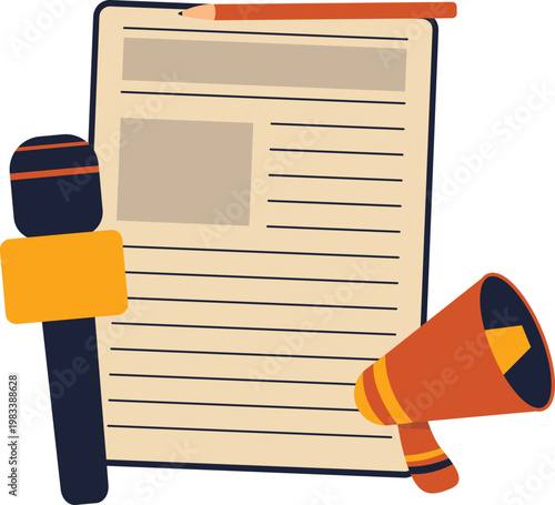 Freedom Hand World Press Freedom Day Illustration, Human Rights Concept Vector