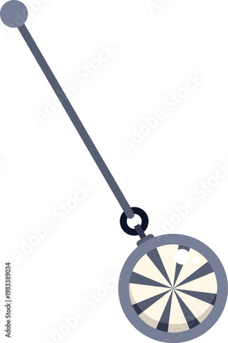 Hypnosis pendulum swinging with a spiral pattern for therapeutic suggestions and focus
