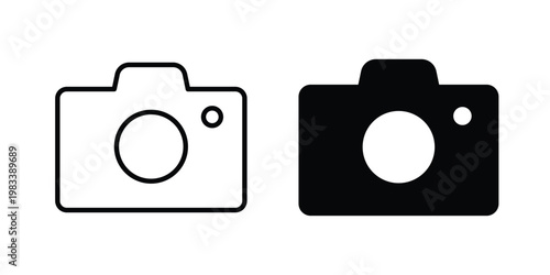 Camera icon vectors set. vector icon for web design