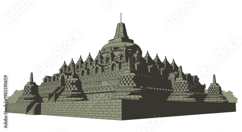 An ancient Thai temple in Bangkok and a grand palace showcase stunning Buddhist architecture and intricate gold sculptures under a bright sky, highlighting the rich culture and landmarks of Asia