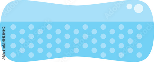 Blue sponge soaking in water, creating bubbles for cleaning and hygiene