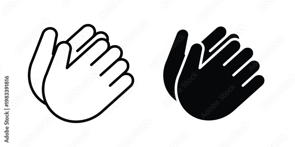 Fototapeta premium Clap icon vectors set. vector icon for web design