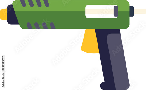 Handheld hot melt adhesive applicator vector illustration for repair and hobby