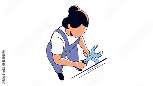 Mechanic at Work: A skilled mechanic meticulously works on a mechanical project with precision and expertise, symbolizing craftsmanship and technical skill.