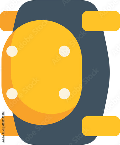 Sports knee pad providing safety and protection with flat design