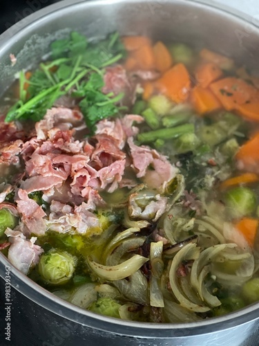 Delicious homemade ham and ...