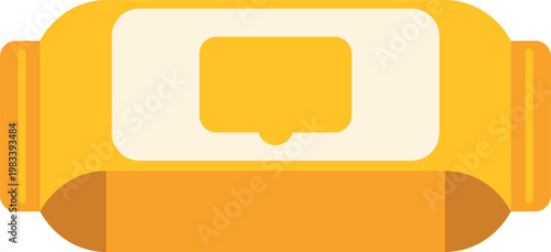 Wet wipes in yellow packaging providing cleanliness and personal hygiene