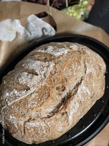 Close-up shot of a crusty l...