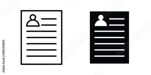 CV icon vectors set. vector icon for web design