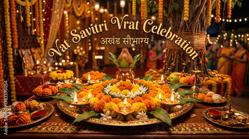 Traditional Hindu fasting ritual observed by married women for their husband’s long life, symbolizing devotion, love, and marital strength.