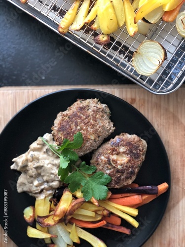 Close up of a plate with fr...