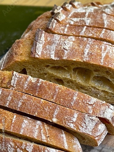Close-up of a loaf of slice...