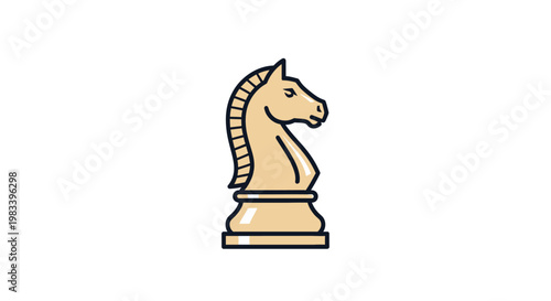 Chess Knight Illustration - A Detailed Depiction of the Chess Piece.
