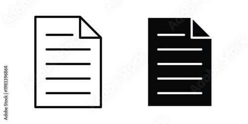 Document icon vectors set. vector icon for web design