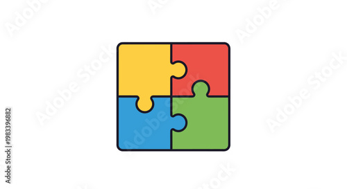 Colorful puzzle pieces arranged together, representing teamwork and problem-solving.