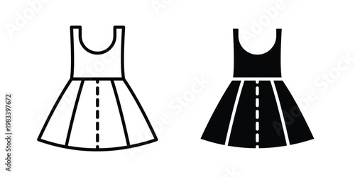 Dress icon vectors set. vector icon for web design