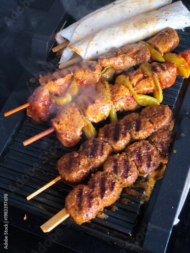 Close-up of grilled meat sk...