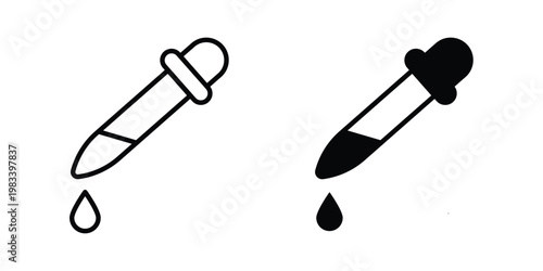 Dropper icon vectors set. vector icon for web design