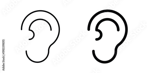 Ear icon vectors set. vector icon for web design